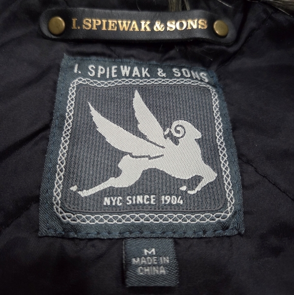 L.Spiewak And Sons Olive Green Faux Fur Collar Jacket Womens Sz.M - Picture 9 of 9